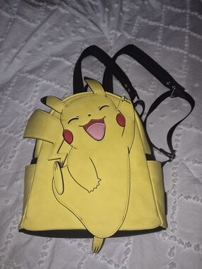Pikachu Yellow Loungefly Backpack Purse – Cute Bag!